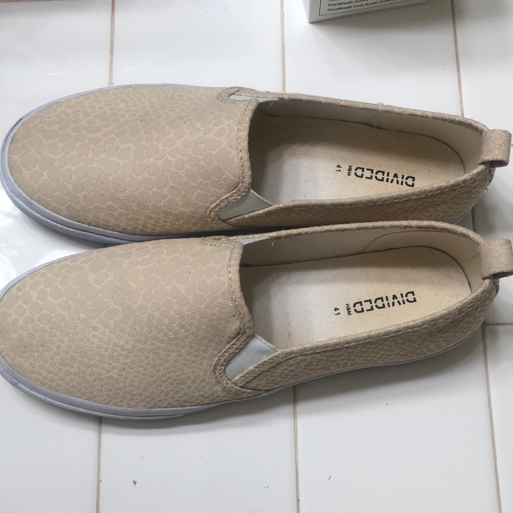 Beige slip ons!